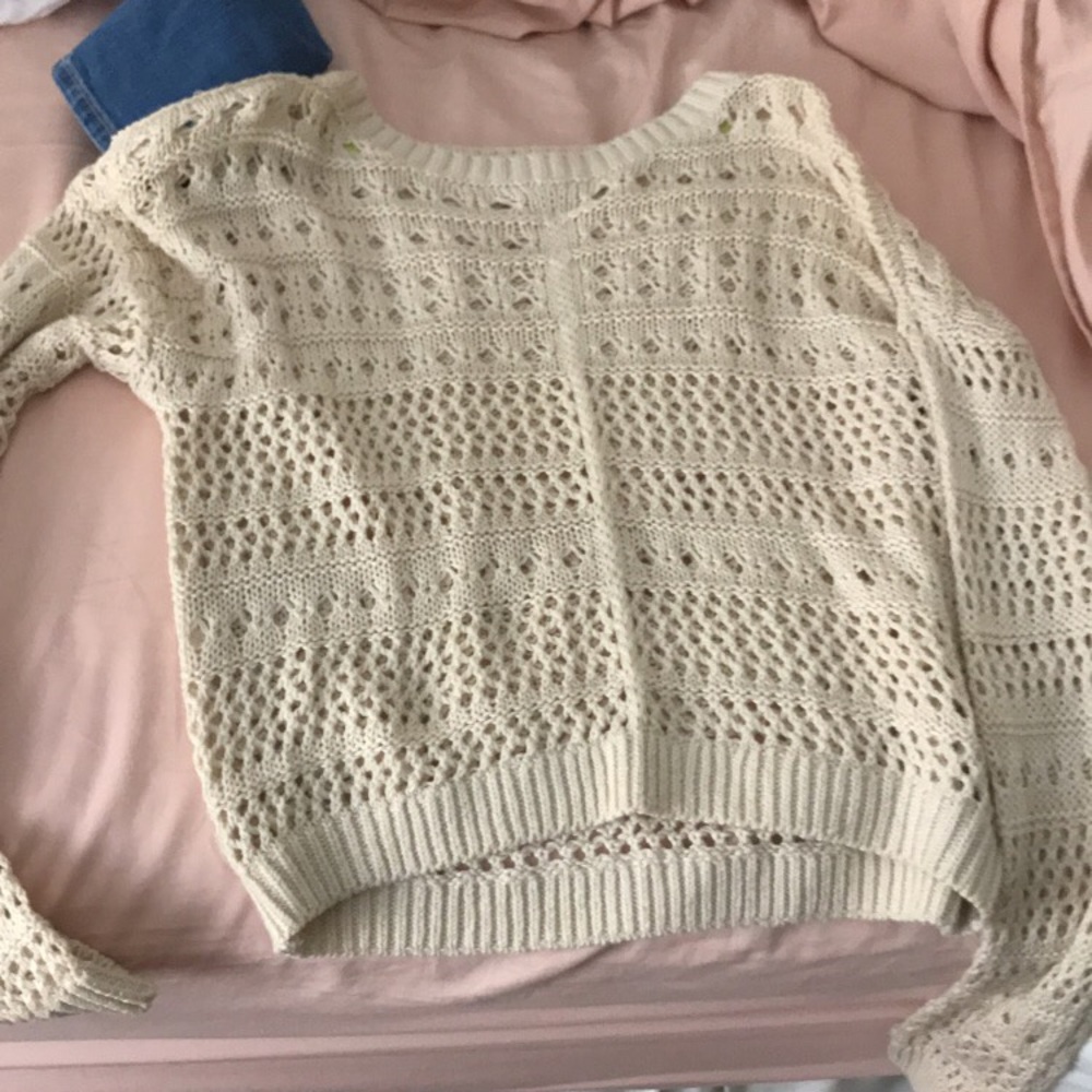 cream sweater